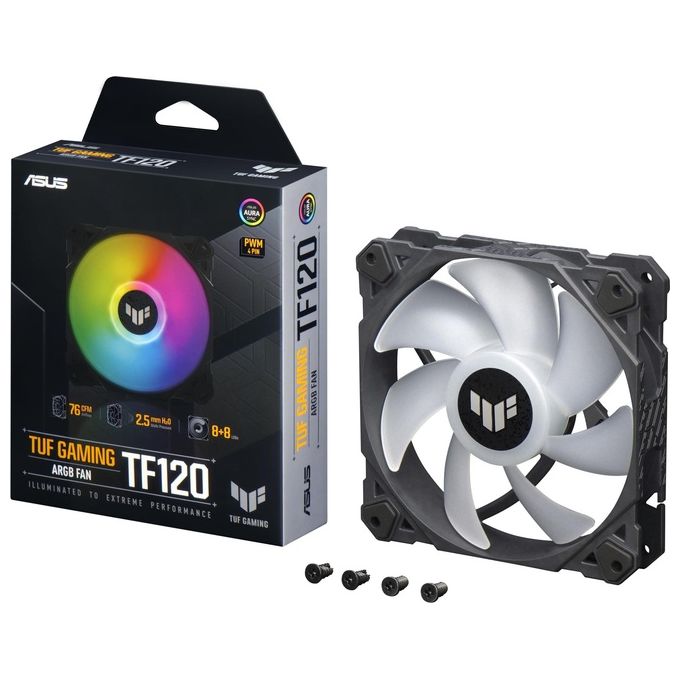 ASUS TUF Gaming TF120 ARGB Ventola per Computer Raffreddatore d'Aria 12cm Nero