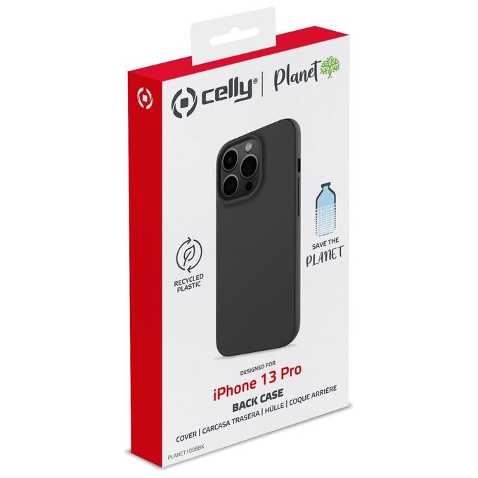 Celly Planet Eco Cover per iPhone 13 Pro Nero
