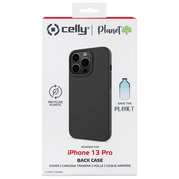Celly Planet Eco Cover per iPhone 13 Pro Nero