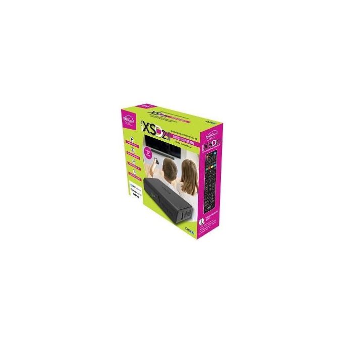 Digiquest Mini Decoder Digitale Terrestre XSD2.1 DVB-T2 Nero