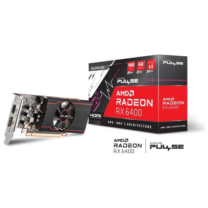 Sapphire AMD Radeon rx 6400, Pulse rx 6400 Gaming 4gb Gddr6m hdmi - dp lp