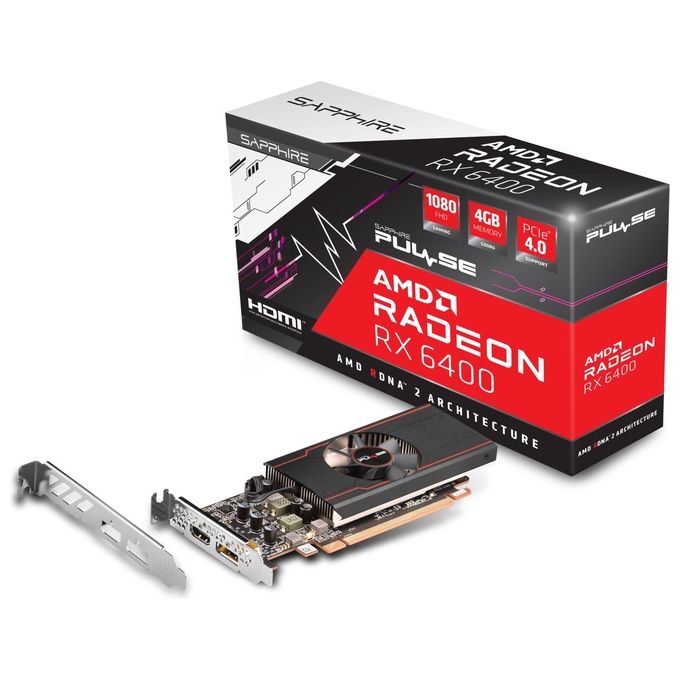 Sapphire AMD Radeon rx 6400, Pulse rx 6400 Gaming 4gb Gddr6m hdmi - dp lp