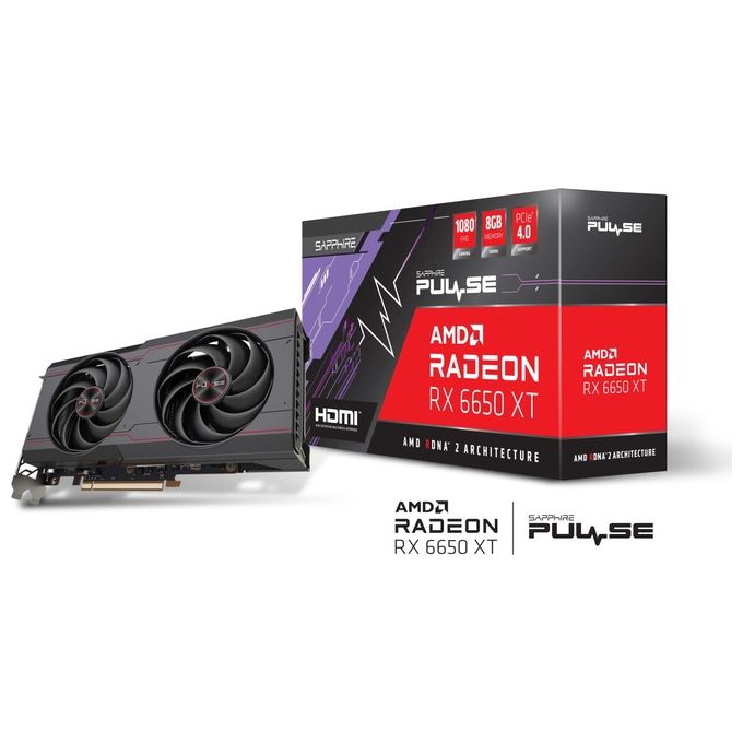 Sapphire PULSE Radeon RX 6650 XT Gaming OC - Scheda Video 8 GB GDDR6 HDMI Tripla DisplayPort