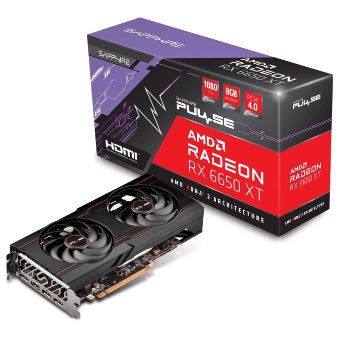 Sapphire PULSE Radeon RX 6650 XT Gaming OC - Scheda Video 8 GB GDDR6 HDMI Tripla DisplayPort