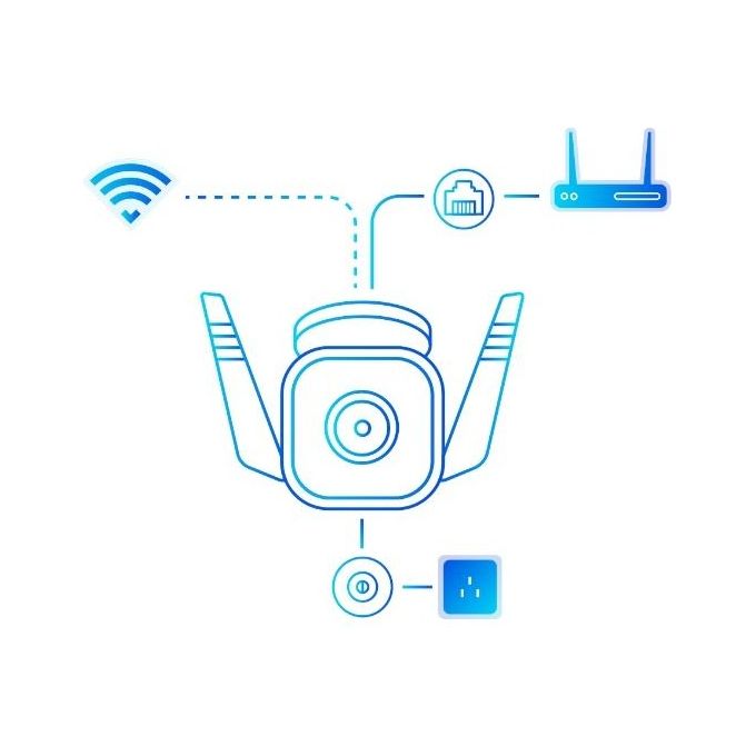 TP-Link TC65 Telecamera di Sorveglianza Capocorda IP Esterno 2304x1296 Pixel Soffitto-Muro