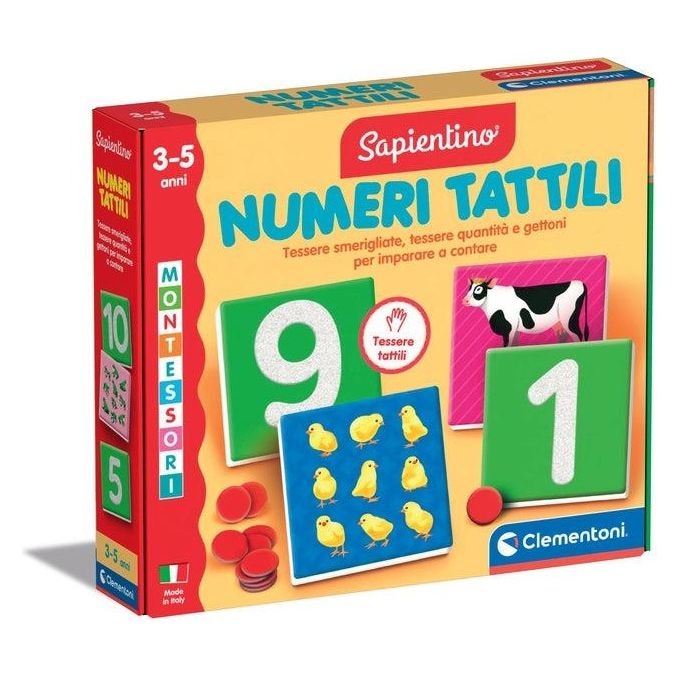 Clementoni Gioco Educativo Sapientino Baby Montessori Numeri Tattili