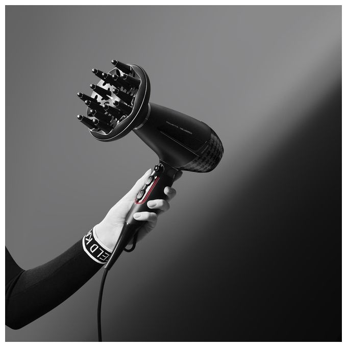 Rowenta CV887LF0 Pro Stylist Karl Lagerfeld Asciugacapelli 2200W Nero
