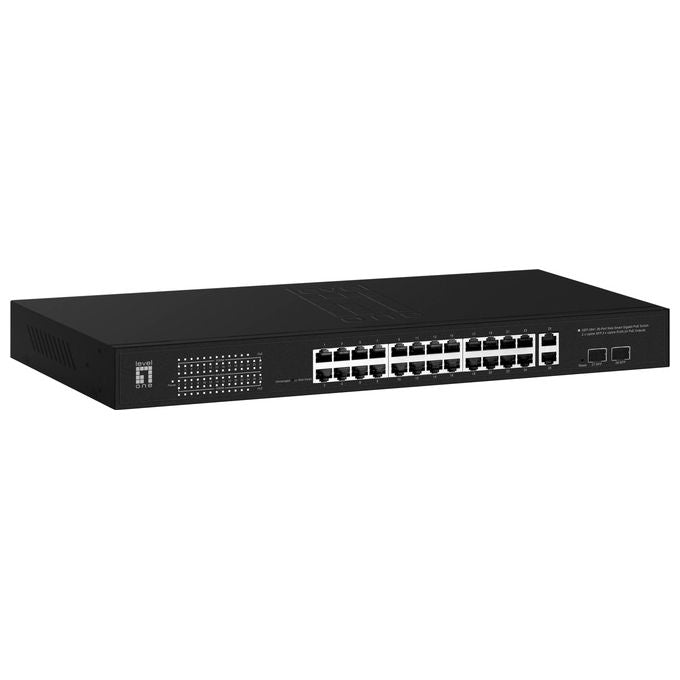 LevelOne GEP-2841 Switch di Rete Gestito L2 Gigabit Ethernet 10-100-1000 Supporto Power Over Ethernet 1u Nero