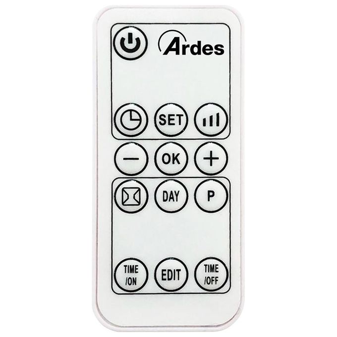 Ardes AR4W05P PARETO FLEX Termoventilatore Ceramico da Parete Waterproof Display Digitale Programmatore Giornaliero con Telecomando 2000W