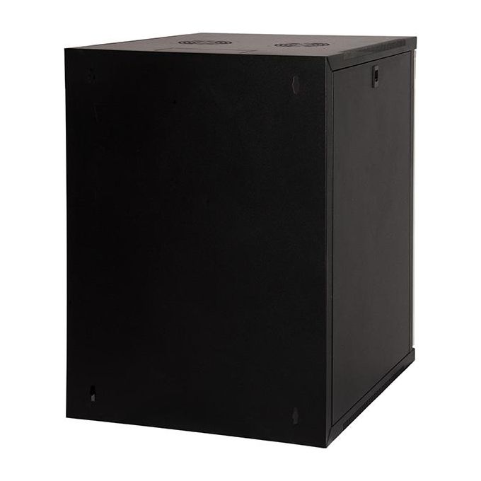Link Armadio Rack 19'' 18 Unita' da Muro 900x600x600mm Nero con Porta in Vetro