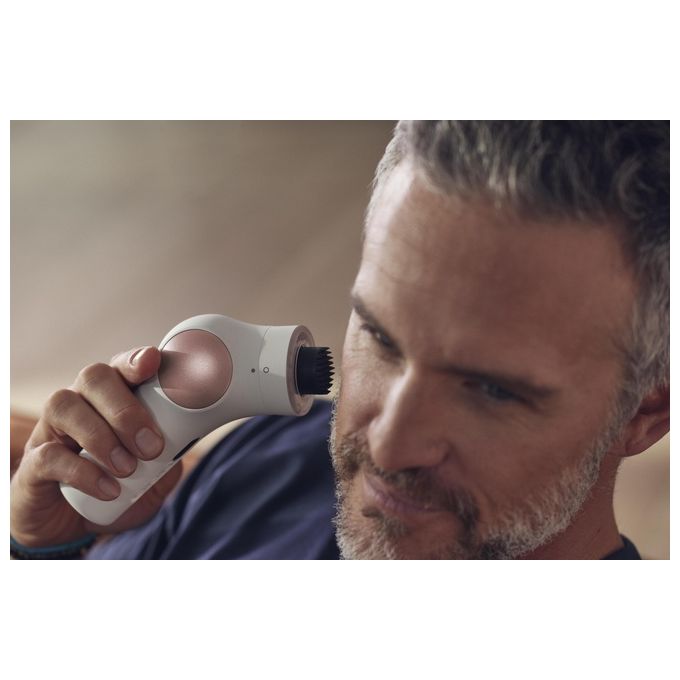 TheraFace PRO - Dispositivo per la cura del viso 6-in-1 con massaggio a percussione - microcorrente - luce LED blu e rossa da Therabody (Bianco)