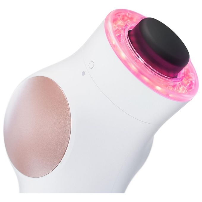 TheraFace PRO - Dispositivo per la cura del viso 6-in-1 con massaggio a percussione - microcorrente - luce LED blu e rossa da Therabody (Bianco)