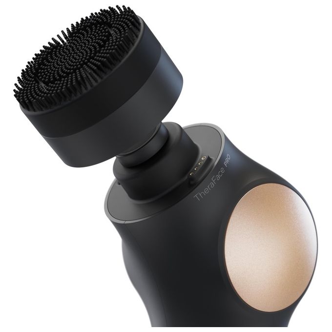 TheraFace PRO - Dispositivo per la cura del viso 6-in-1 con massaggio a percussione - microcorrente - luce LED blu e rossa da Therabody (Nero…)