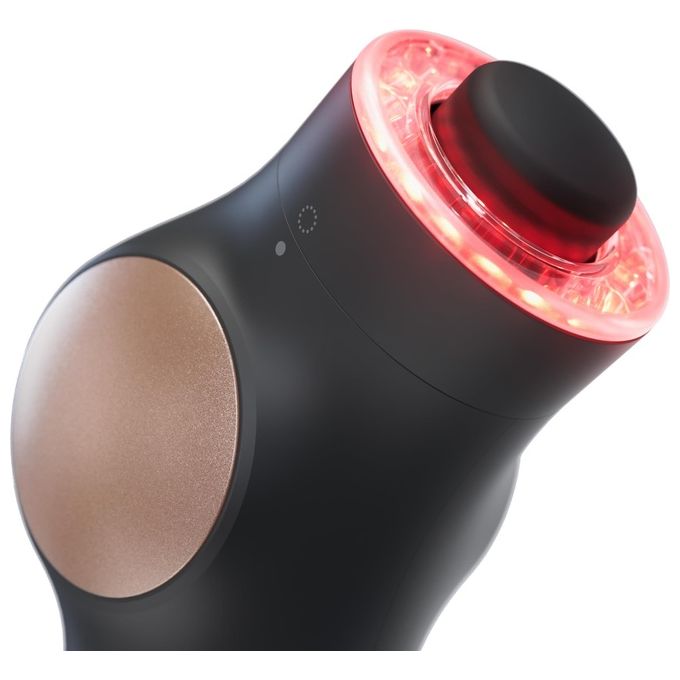 TheraFace PRO - Dispositivo per la cura del viso 6-in-1 con massaggio a percussione - microcorrente - luce LED blu e rossa da Therabody (Nero…)