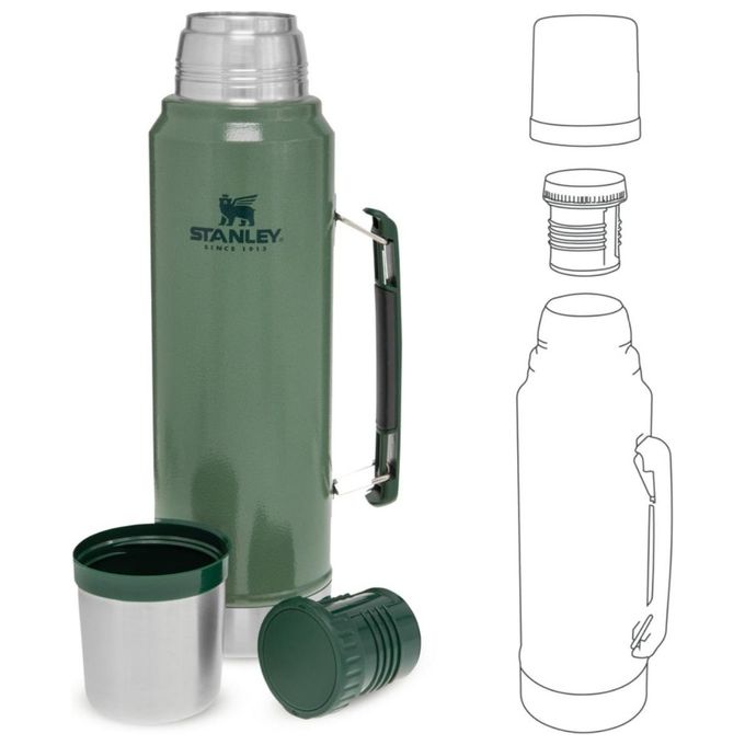 Stanley Classic Borraccia 1 Litro Hammertone Verde