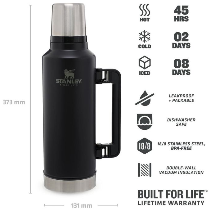 Stanley Classic Borraccia XL 1.9 Litri Matte Black Pebble