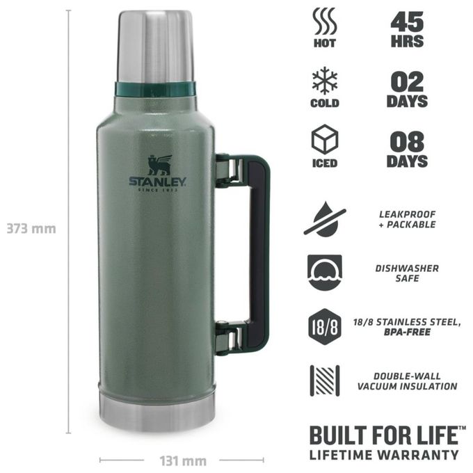 Stanley Classic Borraccia XL 1.9 Litri Hammertone Green