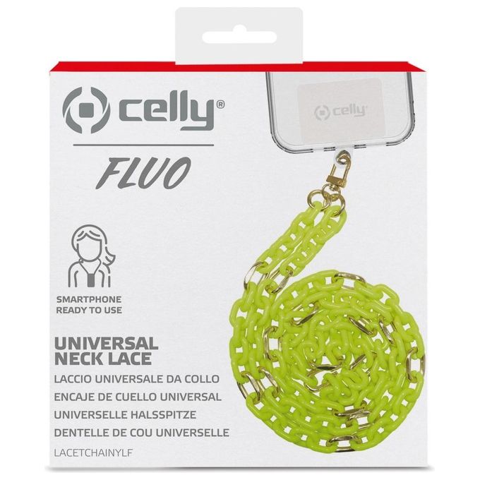 Celly Lacet Chain Yellow Fluo