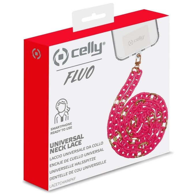 Celly LACETCHAINPKF Lacet Chain Pink Fluo