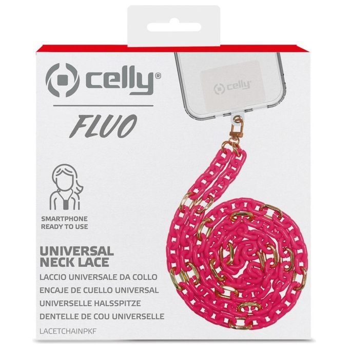 Celly LACETCHAINPKF Lacet Chain Pink Fluo