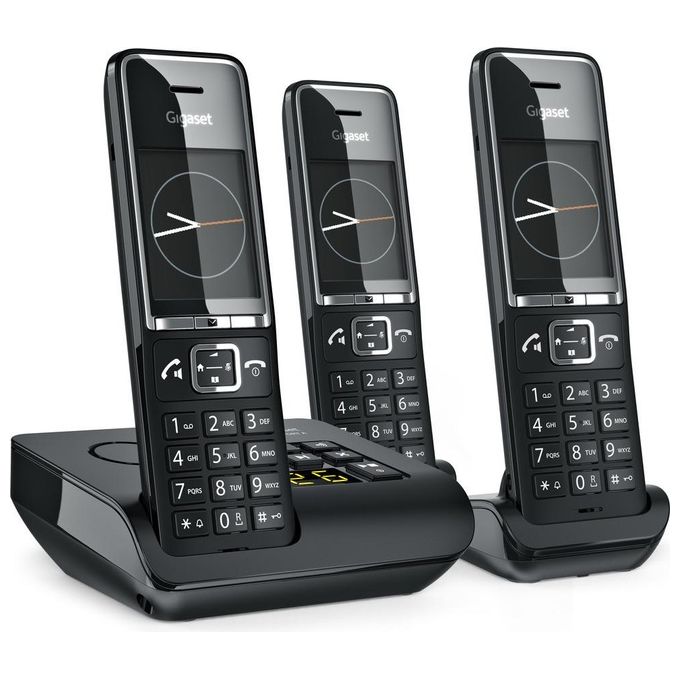 Gigaset Comfort 550A Trio Tris Cordless Dect-Gap Display a colori 2.2'' Vivavoce Segreteria
