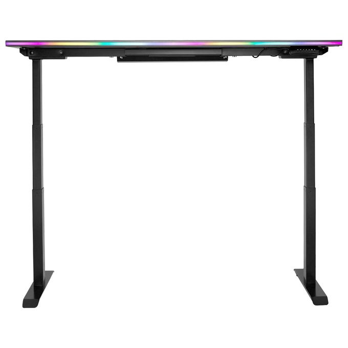 GD160 ARGB GAMING DESK - Scrivania ad illuminazione ARGB 160cm x 75cm, regolabile in altezza, (water-resistant)surface mousepad