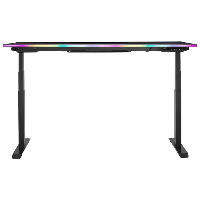 GD160 ARGB GAMING DESK - Scrivania ad illuminazione ARGB 160cm x 75cm, regolabile in altezza, (water-resistant)surface mousepad