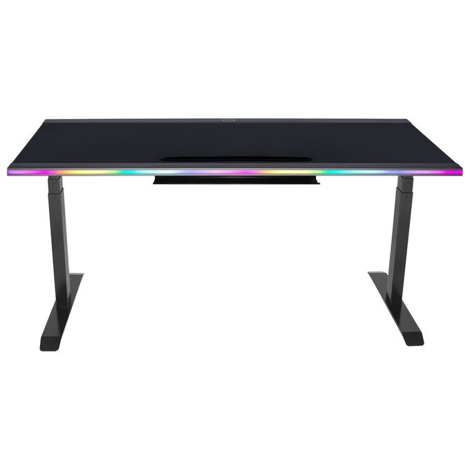 GD160 ARGB GAMING DESK - Scrivania ad illuminazione ARGB 160cm x 75cm, regolabile in altezza, (water-resistant)surface mousepad