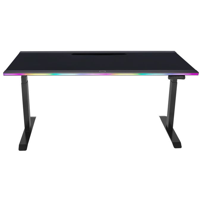 GD160 ARGB GAMING DESK - Scrivania ad illuminazione ARGB 160cm x 75cm, regolabile in altezza, (water-resistant)surface mousepad