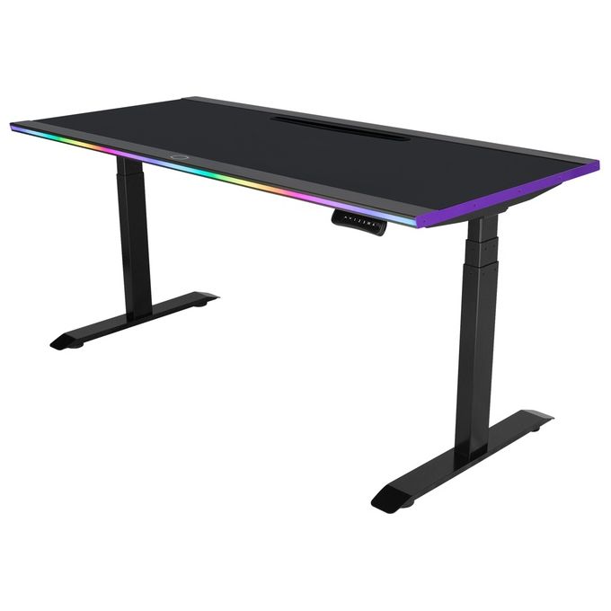 GD160 ARGB GAMING DESK - Scrivania ad illuminazione ARGB 160cm x 75cm, regolabile in altezza, (water-resistant)surface mousepad
