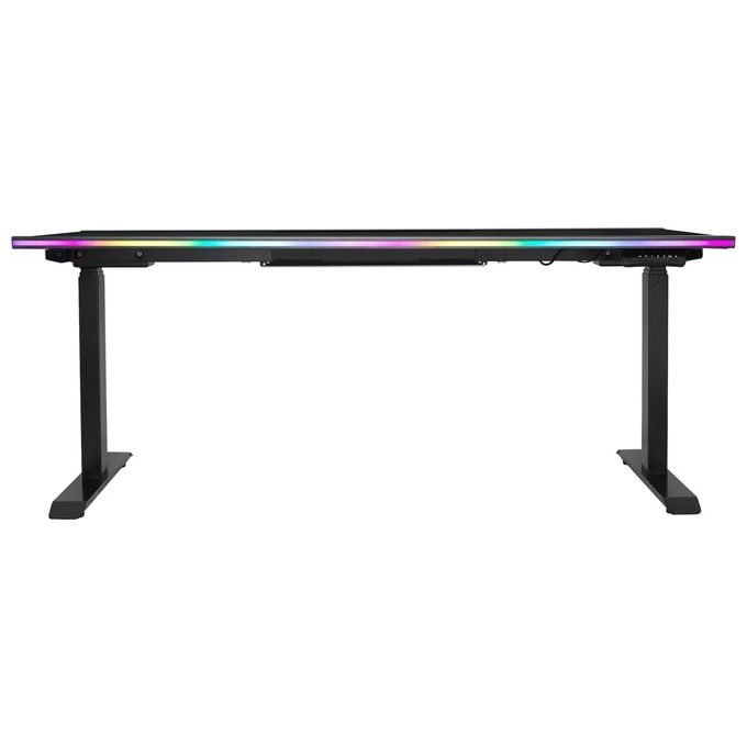 GD160 ARGB GAMING DESK - Scrivania ad illuminazione ARGB 160cm x 75cm, regolabile in altezza, (water-resistant)surface mousepad
