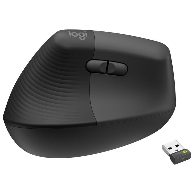 Logitech Mouse Verticale Ergonomico per Mancini Wireless Bluetooth USB Secured Logi Bolt Graphite