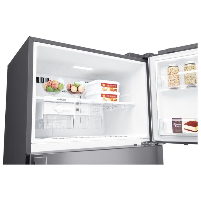 LG GTF744PZHV Frigorifero Doppia Porta Capacita' 547 Litri Classe energetica F Total No Frost Multy Air Flow Wi-Fi Larghezza 78 cm Altezza 180 cm Inox Premium