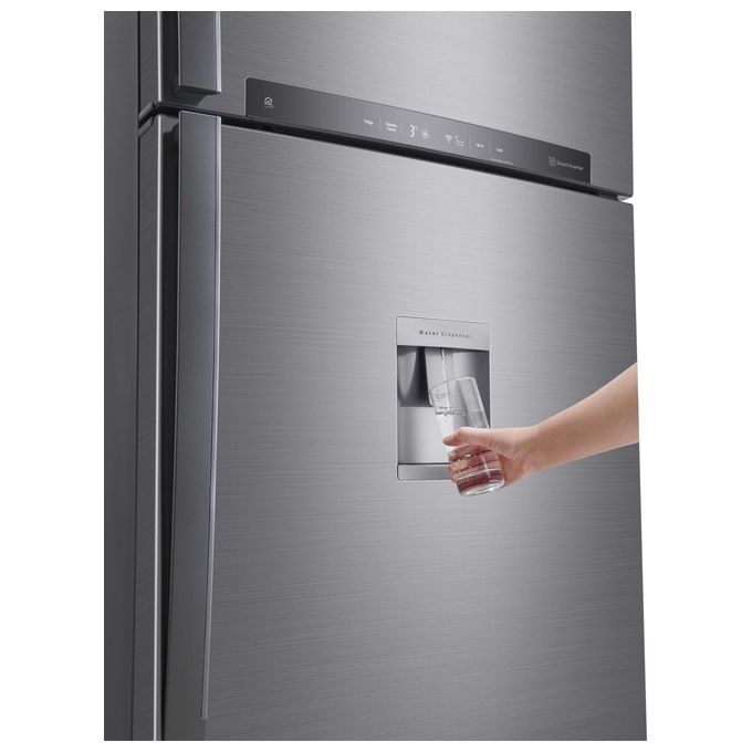 LG GTF744PZHV Frigorifero Doppia Porta Capacita' 547 Litri Classe energetica F Total No Frost Multy Air Flow Wi-Fi Larghezza 78 cm Altezza 180 cm Inox Premium