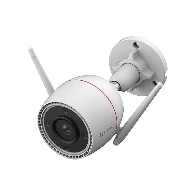 EZVIZ H3C Telecamera da esterno 4mm, risoluzione 2k, Wi-Fi, Active Defense con luce e sirena, audio bidirezionale e rilevamento figura umana basato su IA. Visione notturna a colori. Protezione IP67