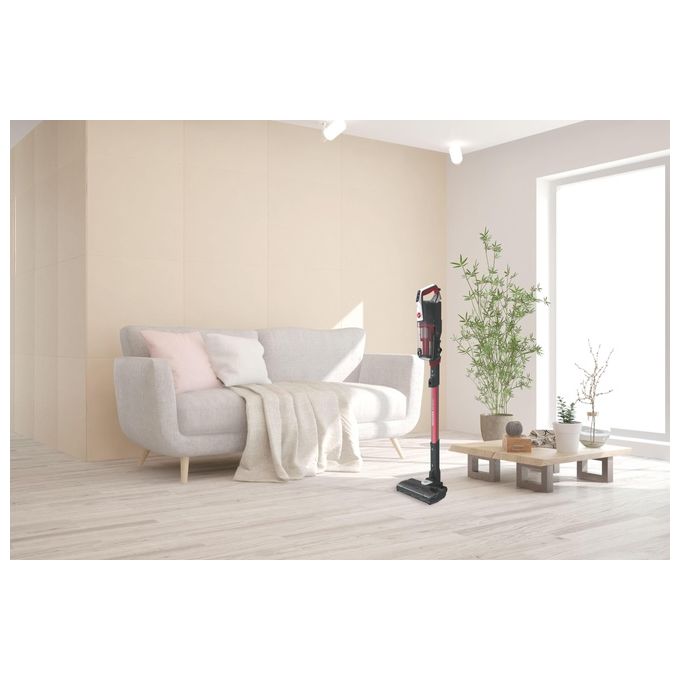 Hoover HF522STH 011 Scopa Elettrica Senza sacchetto 0.45 Litri 290W Grigio-Rosso
