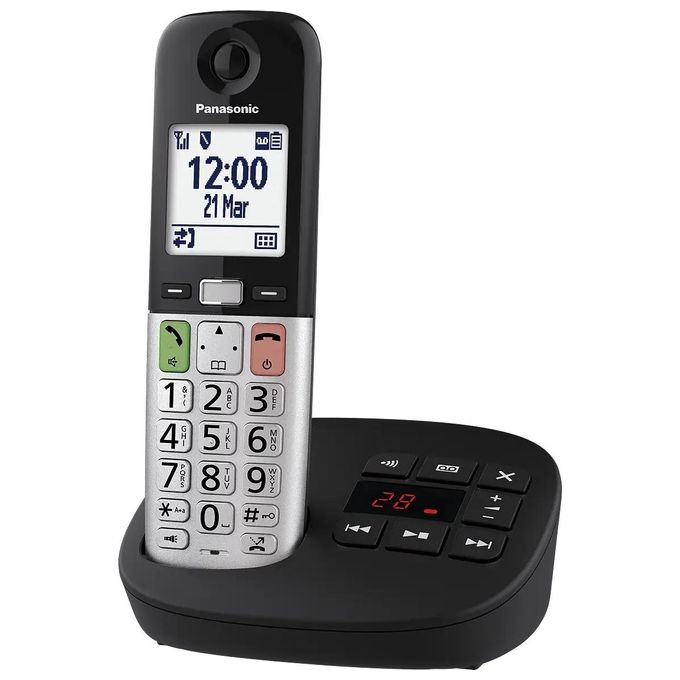 Panasonic Telefono Cordless Nero-Argento