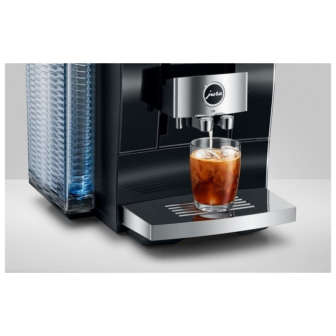 JURA Z10 Diamond Black - Macchina da caffe' automatica, 2,4 L, 15 bar, 1450 W, 32 specialita', macinacaffe' P.R.G., Cold Extraction Process, display touch da 4,3'', Nero