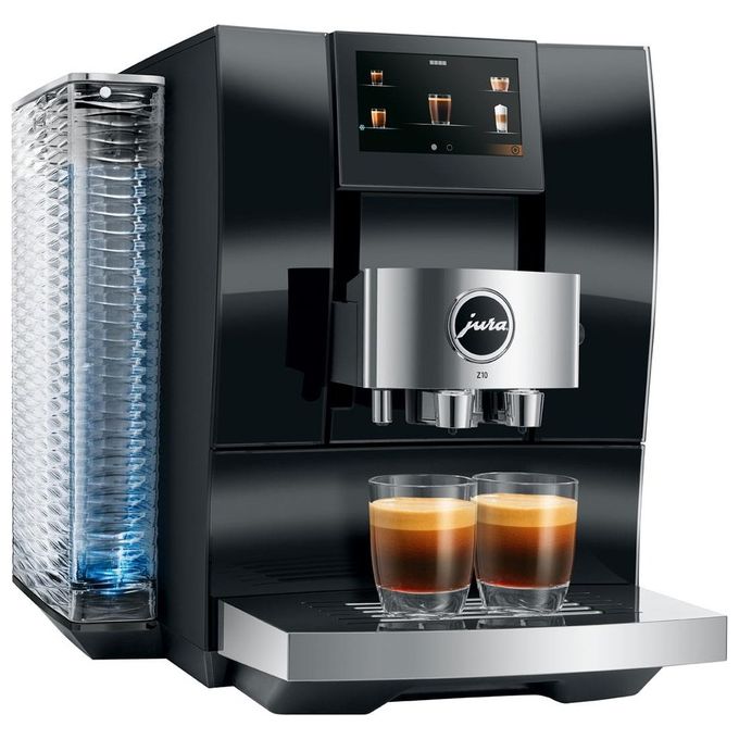 JURA Z10 Diamond Black - Macchina da caffe' automatica, 2,4 L, 15 bar, 1450 W, 32 specialita', macinacaffe' P.R.G., Cold Extraction Process, display touch da 4,3'', Nero