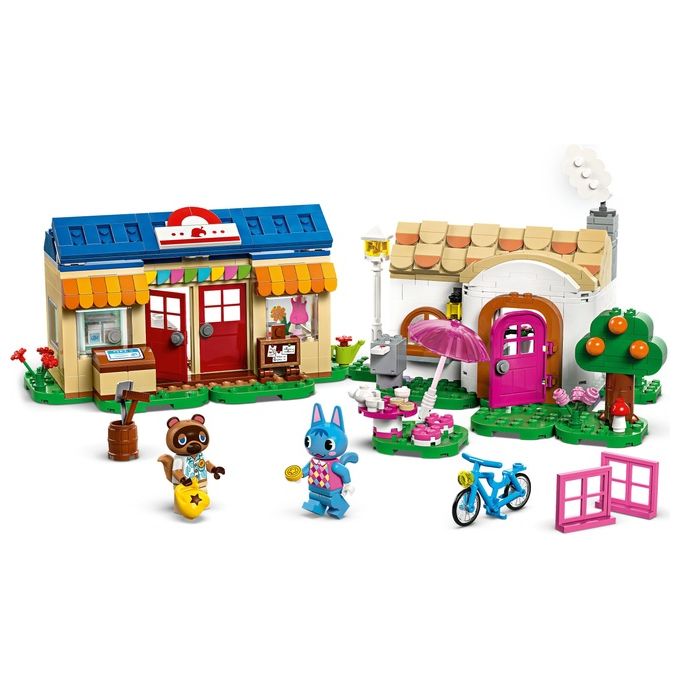 LEGO Animal Crossing 77050 Bottega di Nook e casa di Grinfia, Giochi Creativi per Bambini 7+ con Negozio e Casa Giocattolo