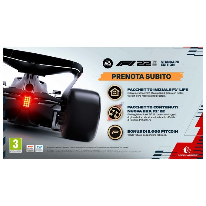 Electronic Arts F1 2022 Videogioco Corse Xbox Series X Edizione Standard Multilingua Blu-ray
