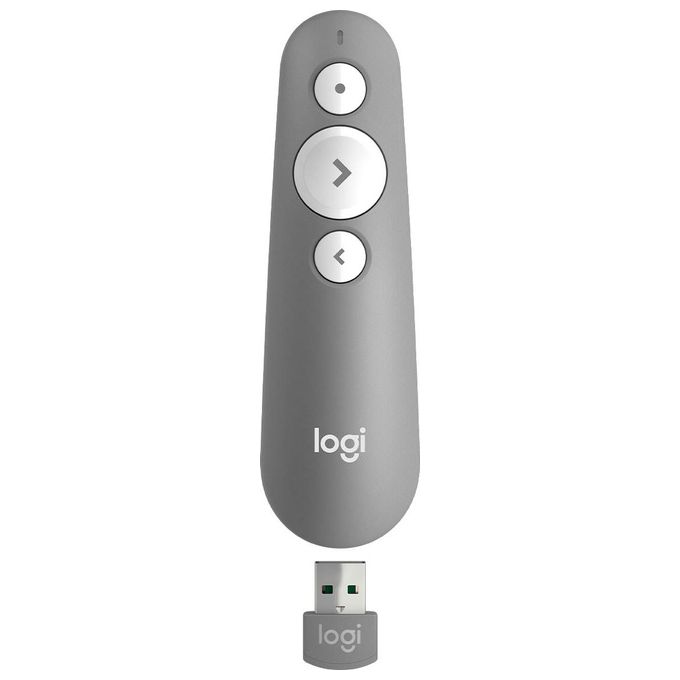 Logitech R500 Laser Presentation Remote Puntatore Wireless Bluetooth-Rf Grigio