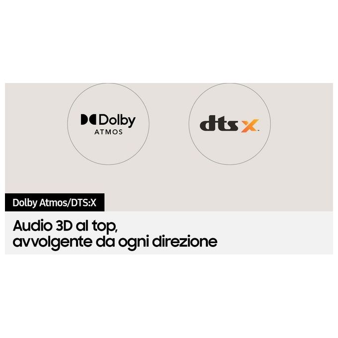 [ComeNuovo] Samsung Soundbar HW-Q600B-ZF con Subwoofer 3.1.2 Canali 360W 2022 Suono Immersivo e Ottimizzato Effetto Cinema Surround Gaming Mode