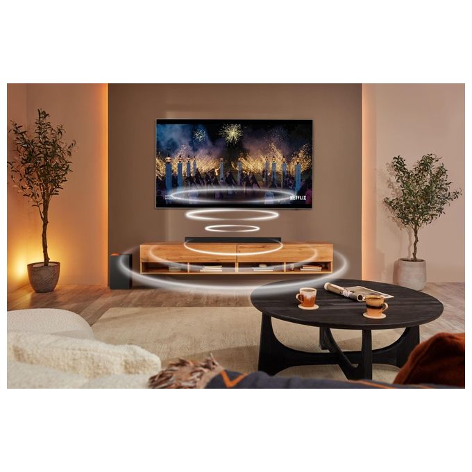 [ComeNuovo] Samsung Soundbar HW-Q600B-ZF con Subwoofer 3.1.2 Canali 360W 2022 Suono Immersivo e Ottimizzato Effetto Cinema Surround Gaming Mode