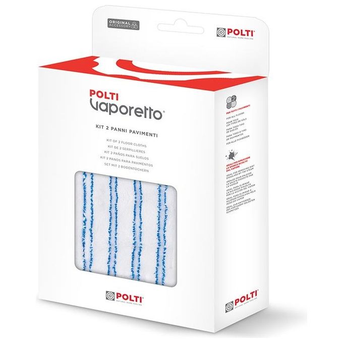Polti PAEU0394 Kit 2 Panni Pavimenti per Scopa Vapore Style Sv 6