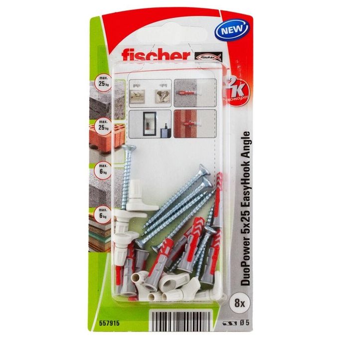 Fischer Tasselli DuoPower Easy Hook Alcayata 5x25