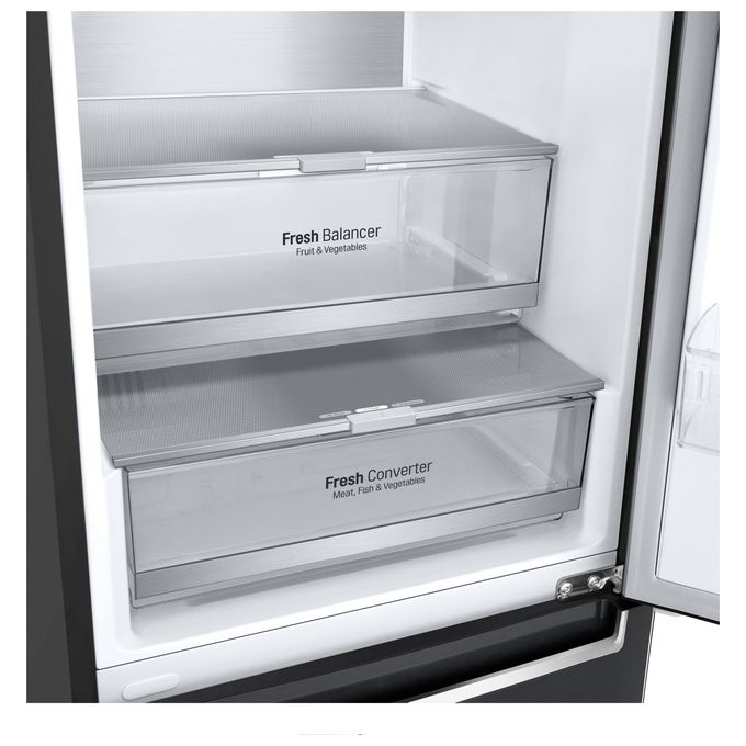 LG GBB72MCVGN Frigorifero Combinato Capacita' 419 Litri Classe energetica D Total No Frost Metal Fresh Door Cooling+ 203 cm Nero Matte Black