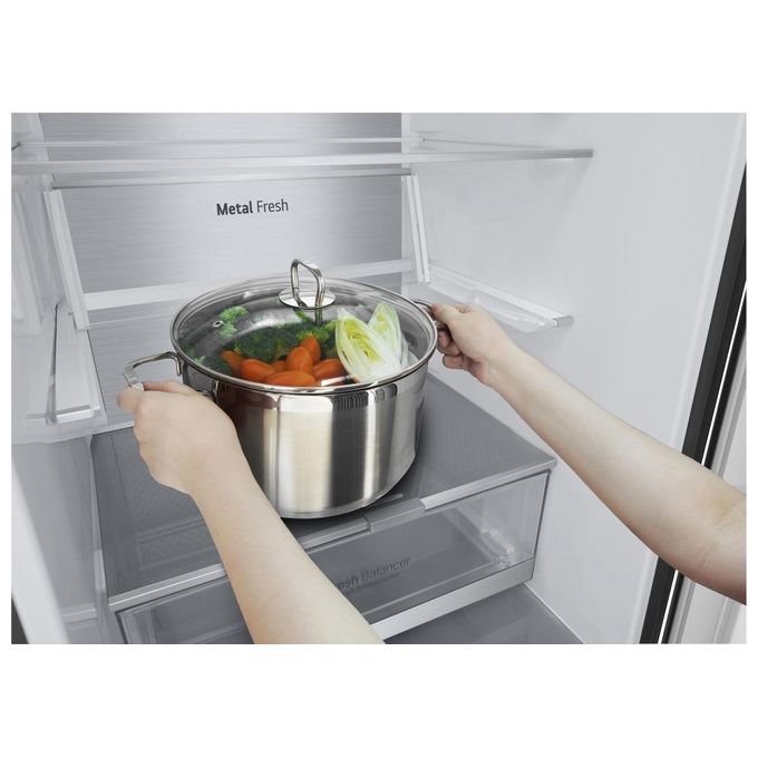LG GBB72MCVGN Frigorifero Combinato Capacita' 419 Litri Classe energetica D Total No Frost Metal Fresh Door Cooling+ 203 cm Nero Matte Black