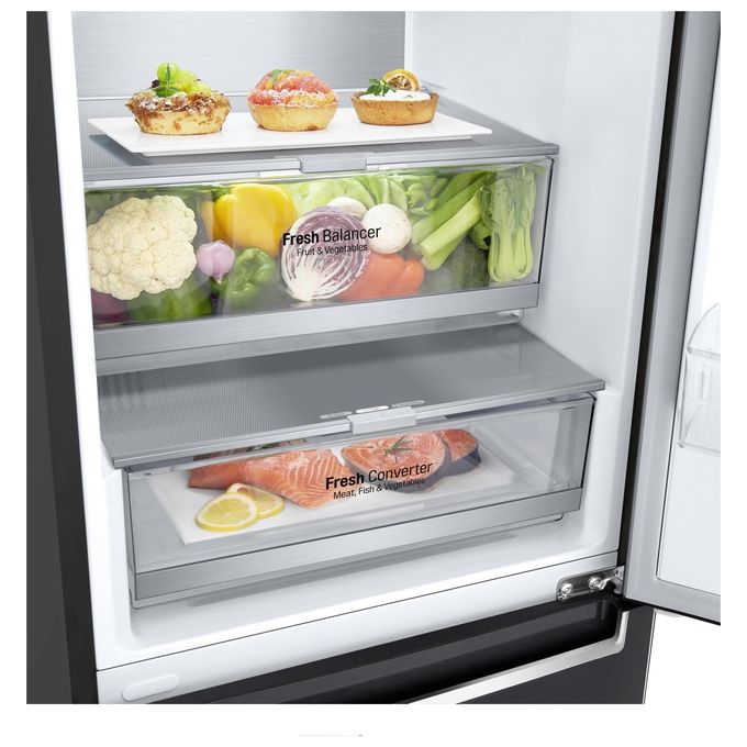 LG GBB72MCVGN Frigorifero Combinato Capacita' 419 Litri Classe energetica D Total No Frost Metal Fresh Door Cooling+ 203 cm Nero Matte Black