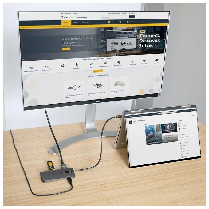 Startech.com Adattatore Usb C Multiporta Video Hdmi 4k 60hz Hub Usb 3.2 a 3 Porte Usb-A 5gbps